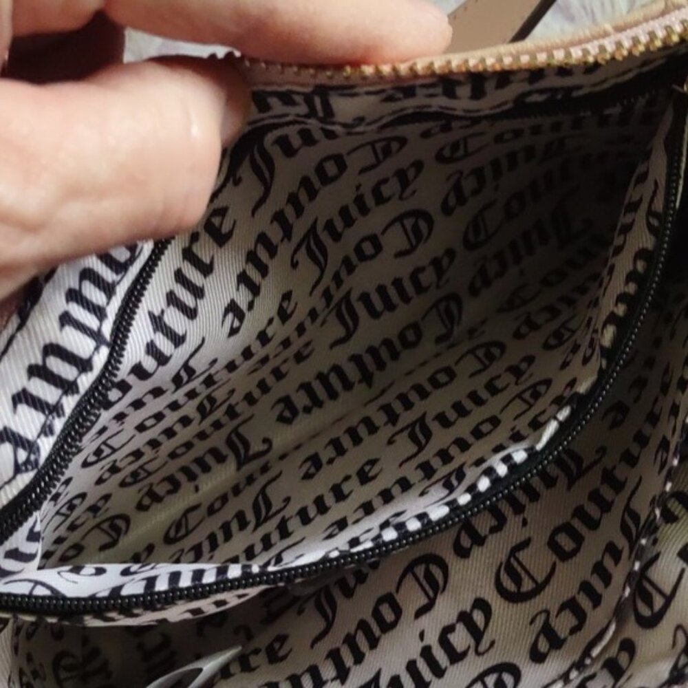 Juicy Couture Los Angeles Pink Tan Fashionista Baguette Shoulder Handbag - Picture 10 of 13